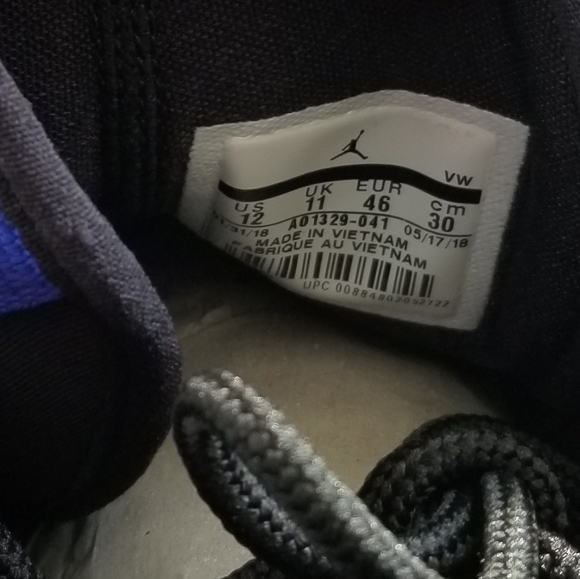 New JORDAN Fadeaway Black Royal Sneakers - Picture 7 of 7